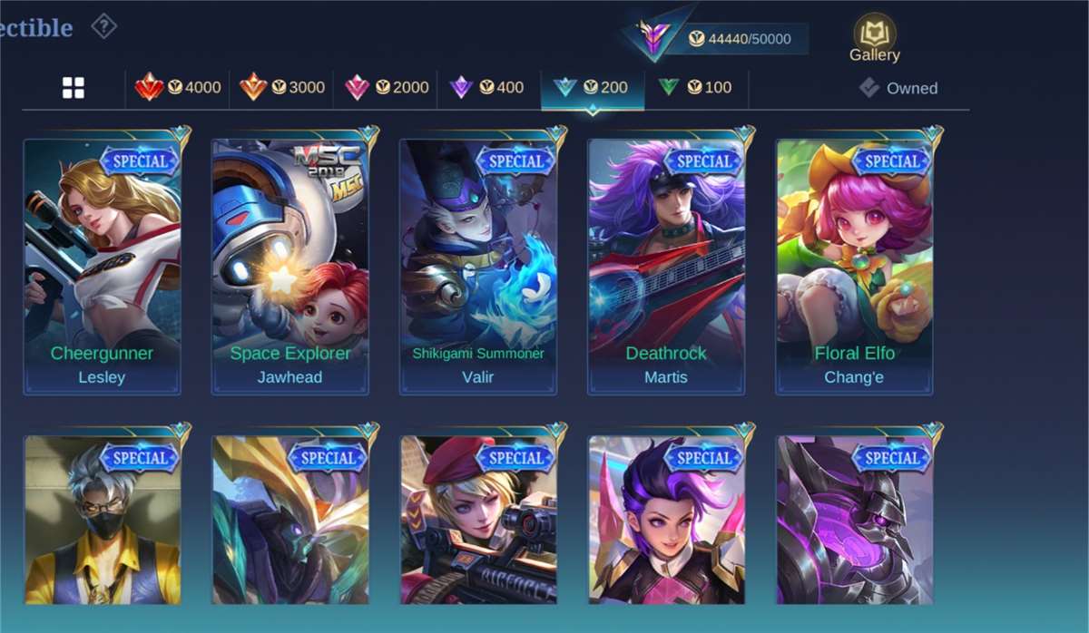 Game account sale Mobile Legends